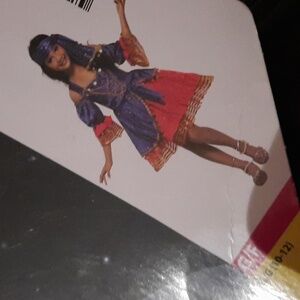 NWT Girls Fortune Teller Costume 10/12 Puffy Skirt Dangle Charms
